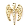 Brass Micro Pave Cubic Zirconia Pendants KK-U061-16G-1