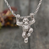 Vintage Alloy Animal Pendant Necklaces WG707AD-01-2