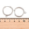 316 Stainless Steel Huggie Hoop Earring Findings EJEW-B158-01F-P-3