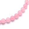 Dyed Rose Quartz Round Beads Strands LS-G-O047-05-6mm-1