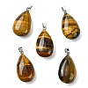 Natural Tiger Eye Pendants GG-K002-09T-1