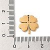 304 Stainless Steel Pave Shell Heart Clover Charms STAS-L022-238G-3
