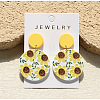 Acrylic Dangle Stud Earrings FS-WG5876E-02-1