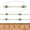 Handmade Brass Glass Beaded Chains GL-CBA1C06-09G-3