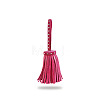 PU Imitation Leather Tassel Pendant Decorations KEYC-PW0009-05G-1