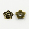 Tibetan Style Alloy Bead Caps TIBEB-EA478Y-AB-LF-1