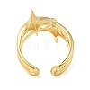 Brass Open Cuff Ring RJEW-Q805-08G-3