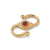 304 Stainless Steel Rhinestone S-Hook Clasps STAS-G373-05G-2