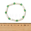 Natural Green Aventurine & Cultured Freshwater Pearl Beaded Bracelets BJEW-JB14045-02-4