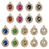  18Pcs 9 Colors UV Plating Alloy Pendants ALRI-TA0001-20-2