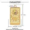 304 Stainless Steel with Crystal Rhinestone Pendants RB-OY001-07G-2