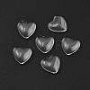 Transparent Glass Heart Cabochons GGLA-R021-10mm-1