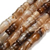 Natural Banded Agate Beads Strands G-Z144-A01-01B-2