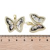 Real 18K Gold Plated Rack Plating Brass Micro Pave Cubic Zirconia Pendants KK-R161-05G-06-3
