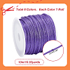   6 Rolls 6 Colors Nylon Rattail Satin Cord NWIR-PH0002-12-2