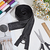 Alloy & Polyester & Resin Zipper AJEW-CY0003-01-3