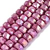 Anti-Tarnish Electroplate Glass Beads Strands GLAA-T025-10mm-11I-1