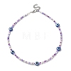 3Pcs 3 Color Resin Evil Eye & Glass Beaded Necklaces Set NJEW-JN04353-2