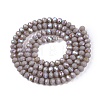 Electroplate Opaque Solid Color Glass Beads Strands EGLA-A044-P3mm-L10-3