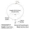 304 Stainless Steel Teardrop Pendant Lariat Necklaces for Women IX0510-2-2