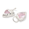 Brass Micro Pave Cubic Zirconia Pendants KK-U067-10P-03-2