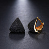 Brass Micro Pave Cubic Zirconia Triangle Hoop Earrings FS-WG3BBE8-02-1