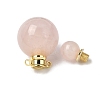 Natural Rose Quartz Perfume Bottle Pendants GG-CBA7610-02G-03-2