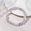 Natural Lavender Amethyst Beaded Bracelets BJEW-JB13145-1