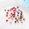Two Tone Transparent Spray Painted Acrylic Beads ACRP-T005-10mm-26-M-2