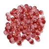 Frosted Transparent Glass Beads GLAA-A045-04J-1