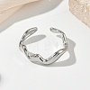 304 Stainless Steel Cuff Open Rings for Women RJEW-L341-07A-P-2