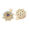 Brass Micro Pave Colorful Cubic Zirconia Pendants CU-K002-14G-3