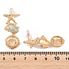 Alloy Enamel Stud Earrings EJEW-Z172-04G-3