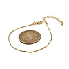 Rack Plating Brass Box Chain Bracelets for Women BJEW-G735-02G-5