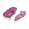 Dyed Natural Druzy Agate links G-R012-05S-04-2
