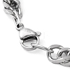 304 Stainless Steel Cuban Link Chain Bracelet for Men Women BJEW-C048-04P-3