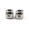 Brass Clear Cubic Zirconia Beads KK-D106-10P-1
