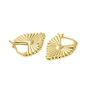 Heart Brass Hoop Earrings for Women KK-B089-39G-2