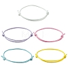 30Pcs 5 Color Adjustable Waxed Polyester Braided Cord Bracelets X1-BJEW-FZ00016-2