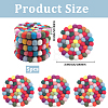 Round Wool Felt Ball Coasters AJEW-WH20020-151A-2