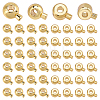 80Pcs 2 Styles Brass Crimp Beads KK-ME0004-70-1
