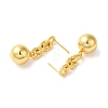 Rack Plating Brass Stud Earrings EJEW-U012-05G-3