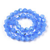 Imitation Jade Electroplate Glass Beads Strands EGLA-A039-J6mm-L04-3