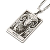 304 Stainless Steel Tarot Pendant Necklaces NJEW-A026-01P-01-2