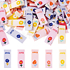 100Pcs 5 Style Silk Ribbon Computerized Embroidery Clothing Labels for Hat Scarf DIY-TA0005-32-10