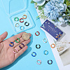 9 Pairs 9 Colors Two Tone 304 Stainless Steel Chunky Huggie Hoop Earrings EJEW-SC0001-90-3