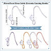 36Pcs 3 Colors Brass Micro Pave Clear Cubic Zirconia Earring Hooks KK-SC0003-50-2
