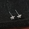 Brass Stud Earrings for Women EJEW-F403-03P-3