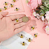 12Pcs Bees Iron Rhinestone Lapel Pin Brooches JEWB-CA0001-78-3