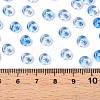 Spray Painted Transparent Glass Seed Beads SEED-T007-05H-4